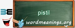 WordMeaning blackboard for pistil